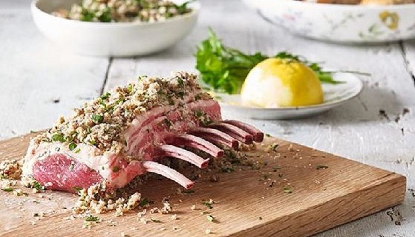 Hot cross bun-crusted lamb recipe
