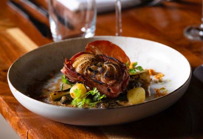IFWG Awards Dishes.The Wooded Pig Coppa Wrapped Monkfish recipe
