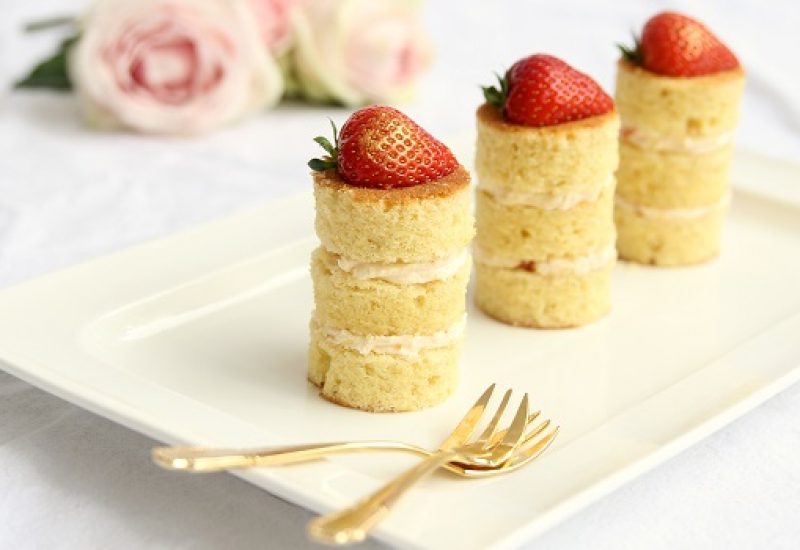 Elderflower Royale Mini Cakes Recipe by Cove Cake Design