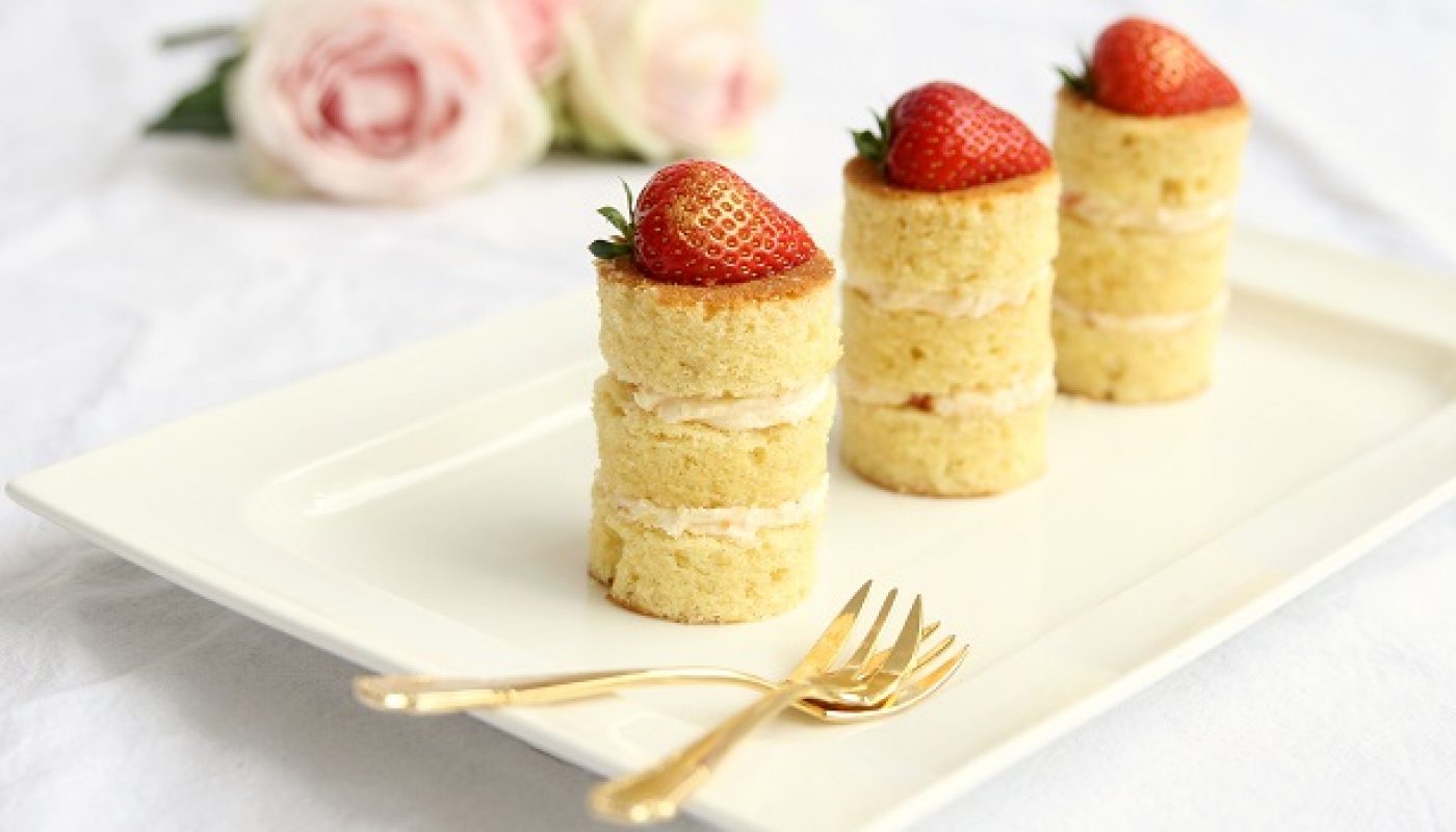 Elderflower Royale Mini Cakes Recipe by Cove Cake Design