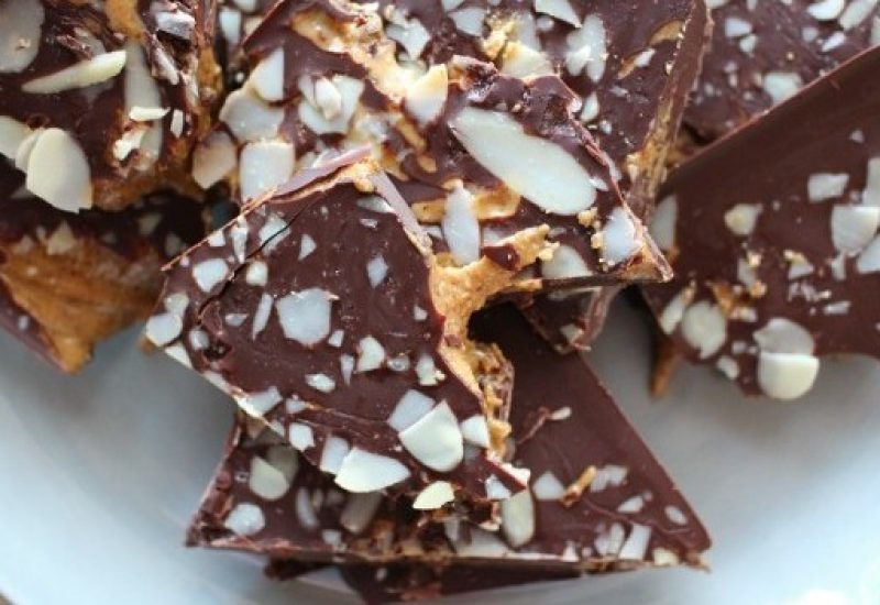 Chocolate Almond Butter Bark Recipe by The Wonky Spatula