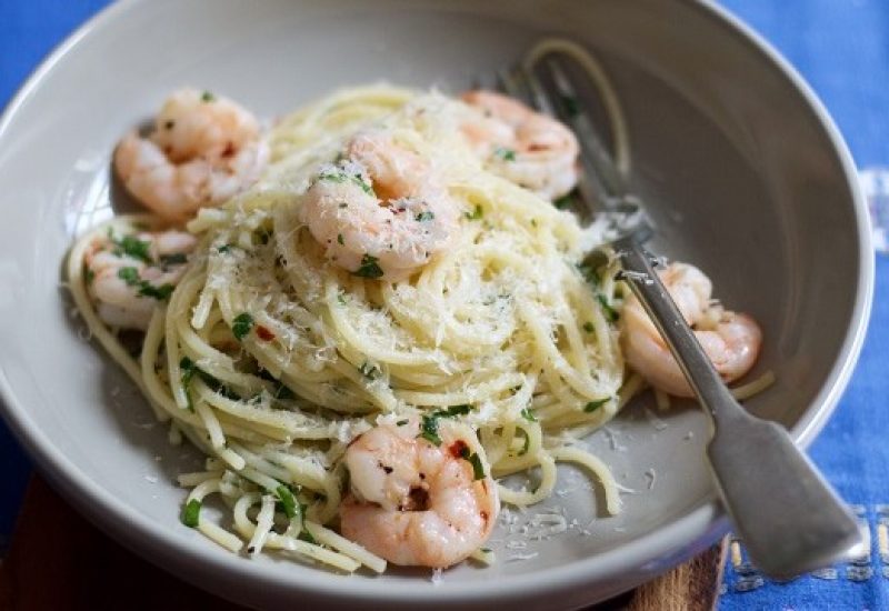 Chilli, Lemon & Prawn Spaghetti Recipe by Jette Virdi