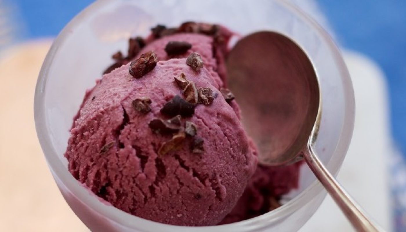 Blackberry Ice Cream Recipe Video by Jette Virdi for TheTaste