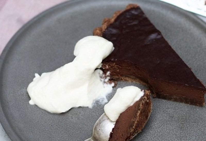 Dark Chocolate Tart with Whiskey Cream Recipe Video by Jette Virdi