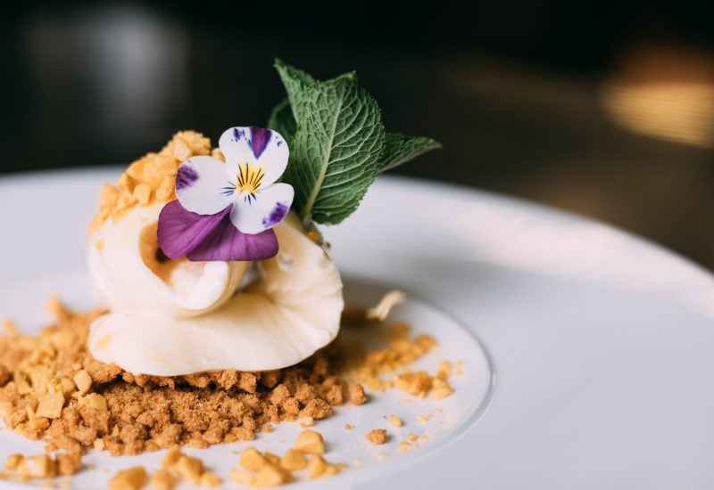 Deconstructed White Chocolate & Honeycomb Cheesecake from the Coq & Bull brasserie