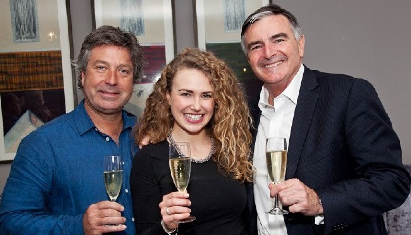 John Torode, Kate Barry and Neil McGuigan at the launch of McGuigans new wines in One Pico