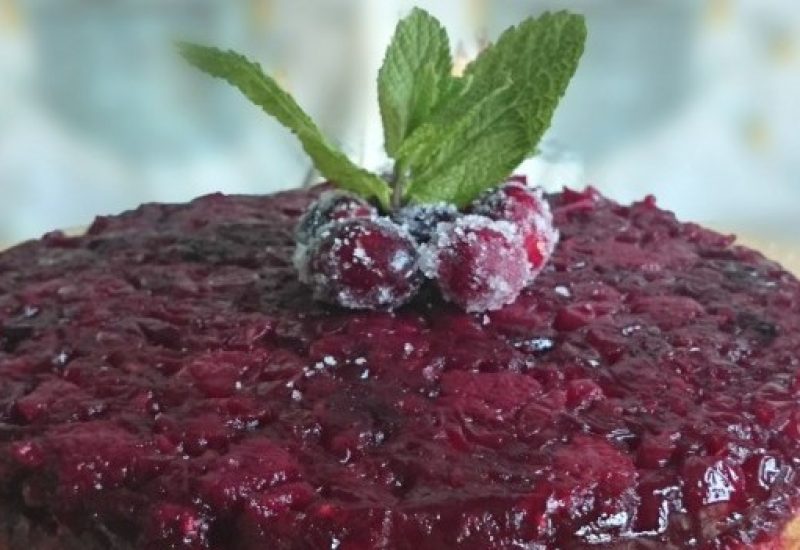 Karyn Ryan Cranberry and Raspberry Upside Down Cake