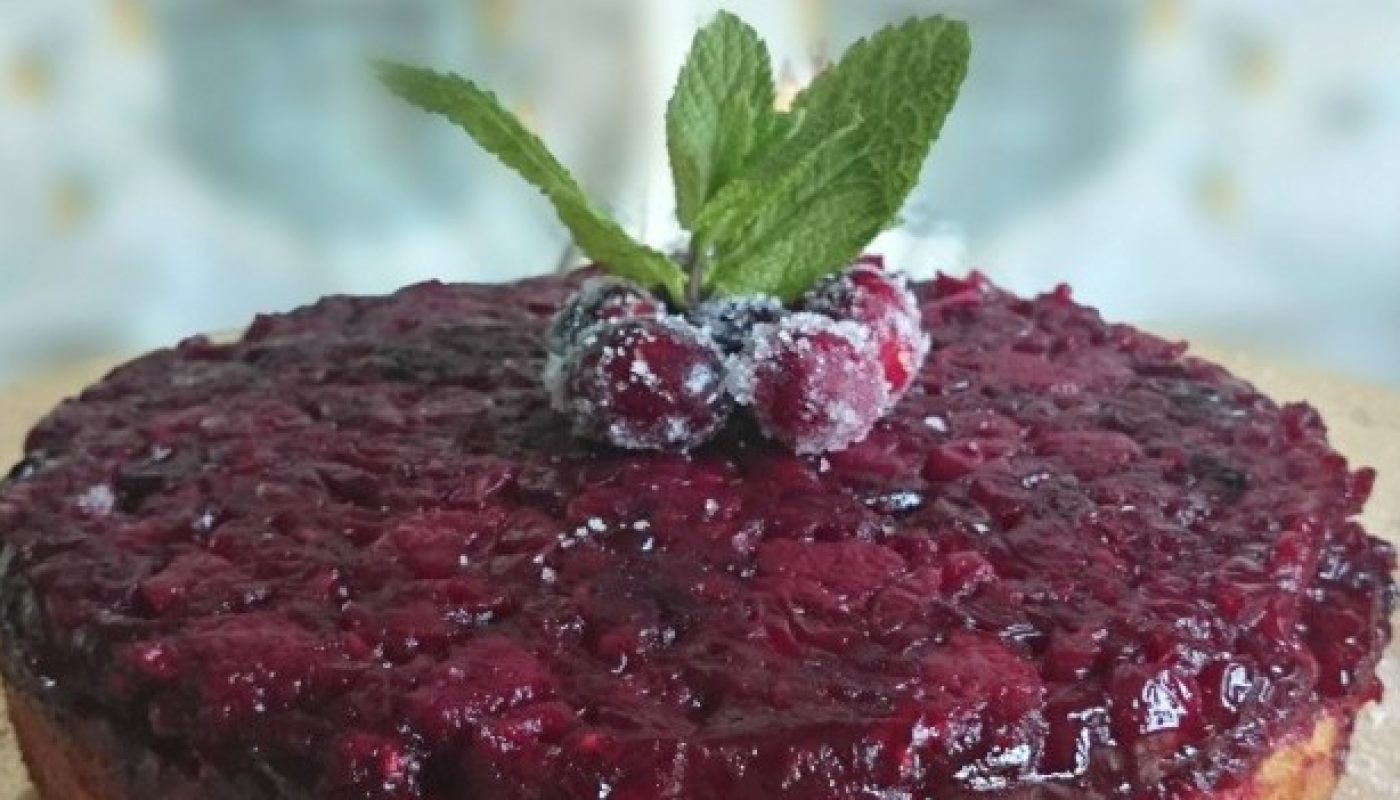 Karyn Ryan Cranberry and Raspberry Upside Down Cake