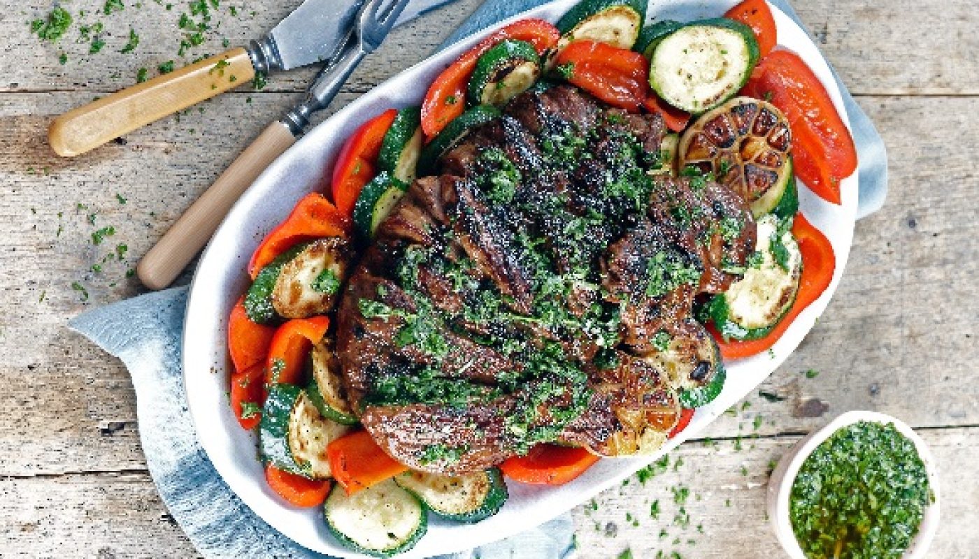Siúcra x Catherine Fulvio’s Greek Style Butterflied Leg of Lamb with Chimichurri Recipe