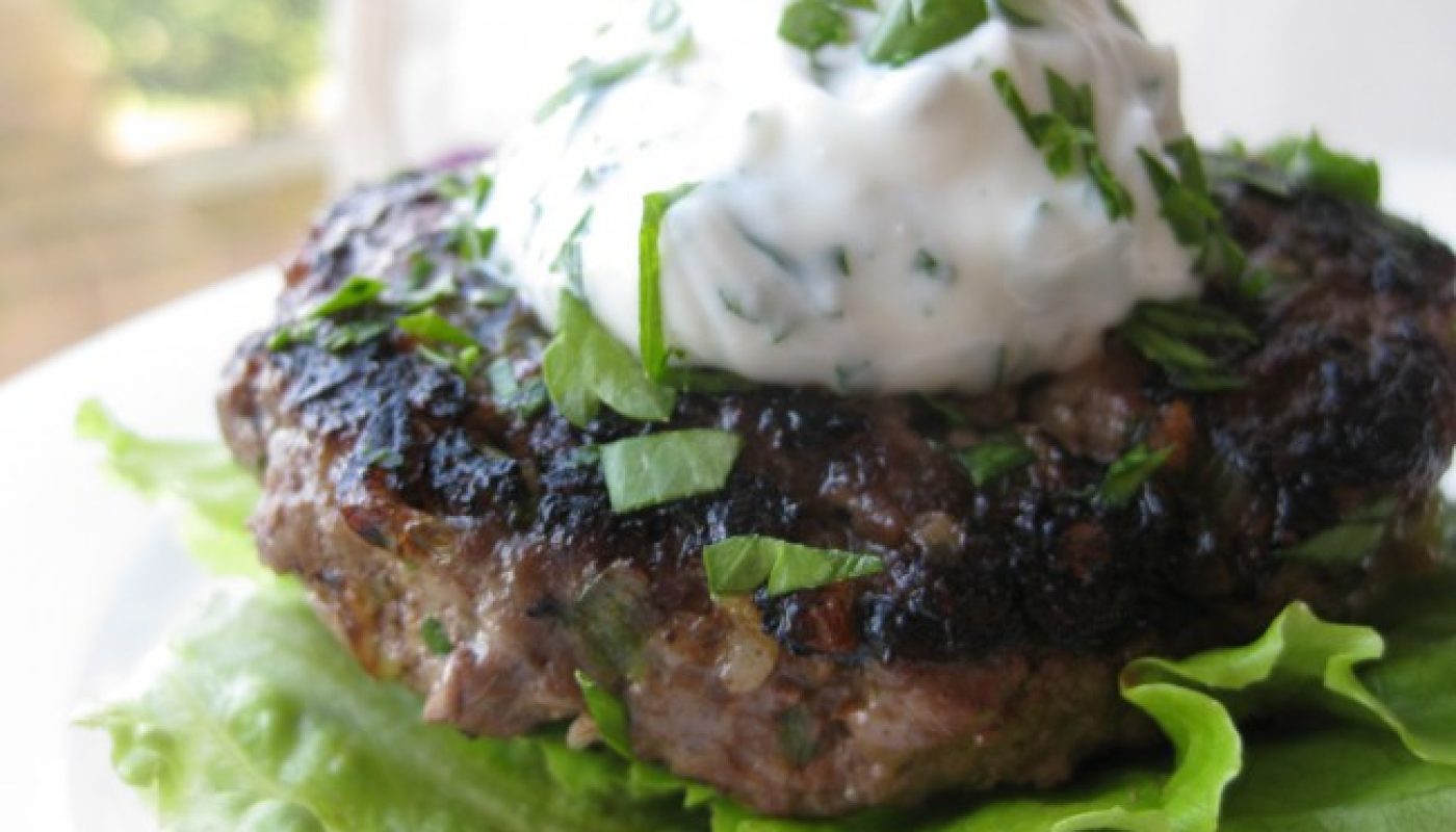 Lamb Burger Mint Sauce