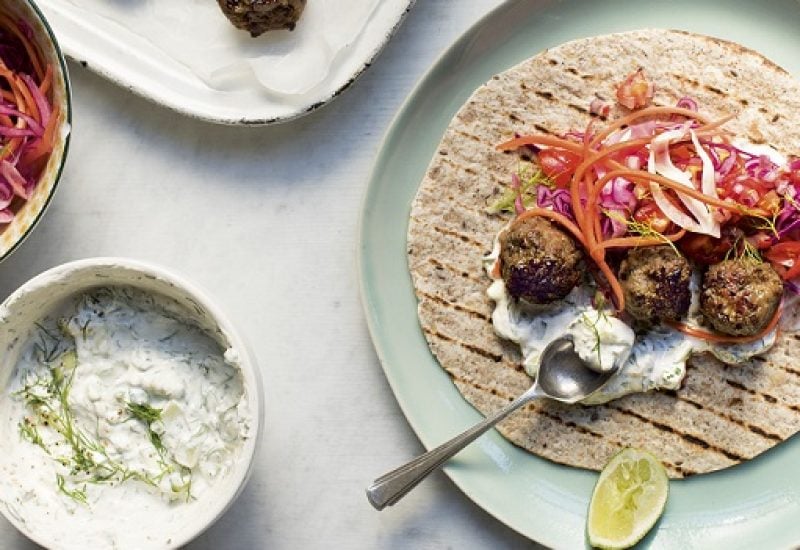 Lamb Meatball Wraps Recipe