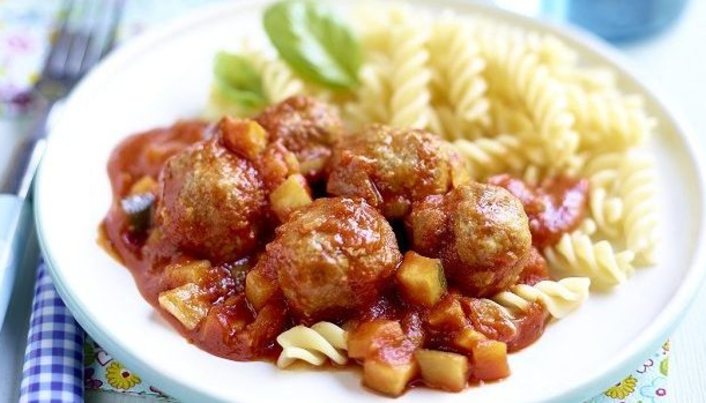 Lamb Meatballs in Tomato Sauce - Portrait