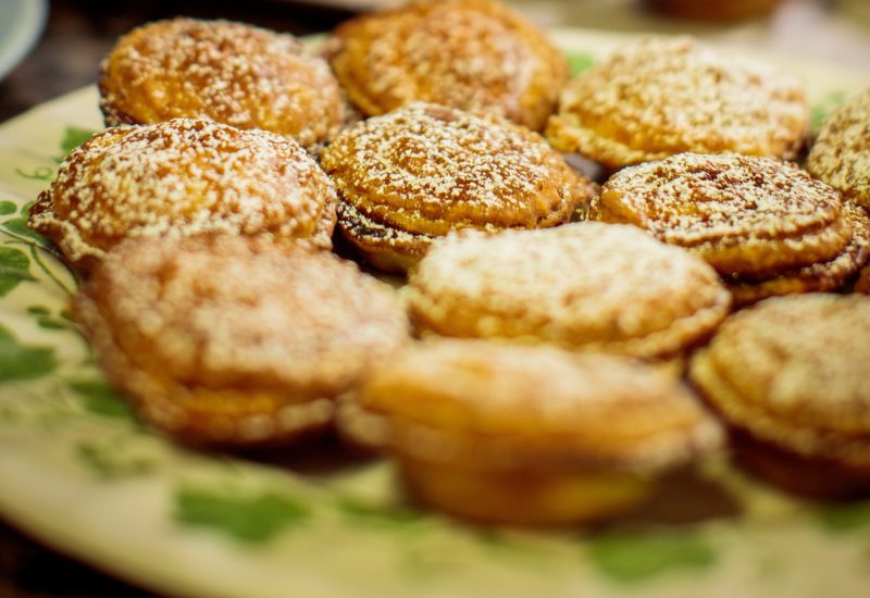 Mince pies close up portrait