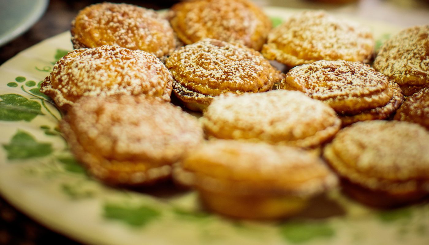 Mince pies close up portrait