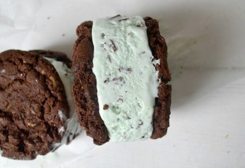 Double Chocolate Chunk Cookie Ice Cream Sandwich Recipe by Hazel Sheehan