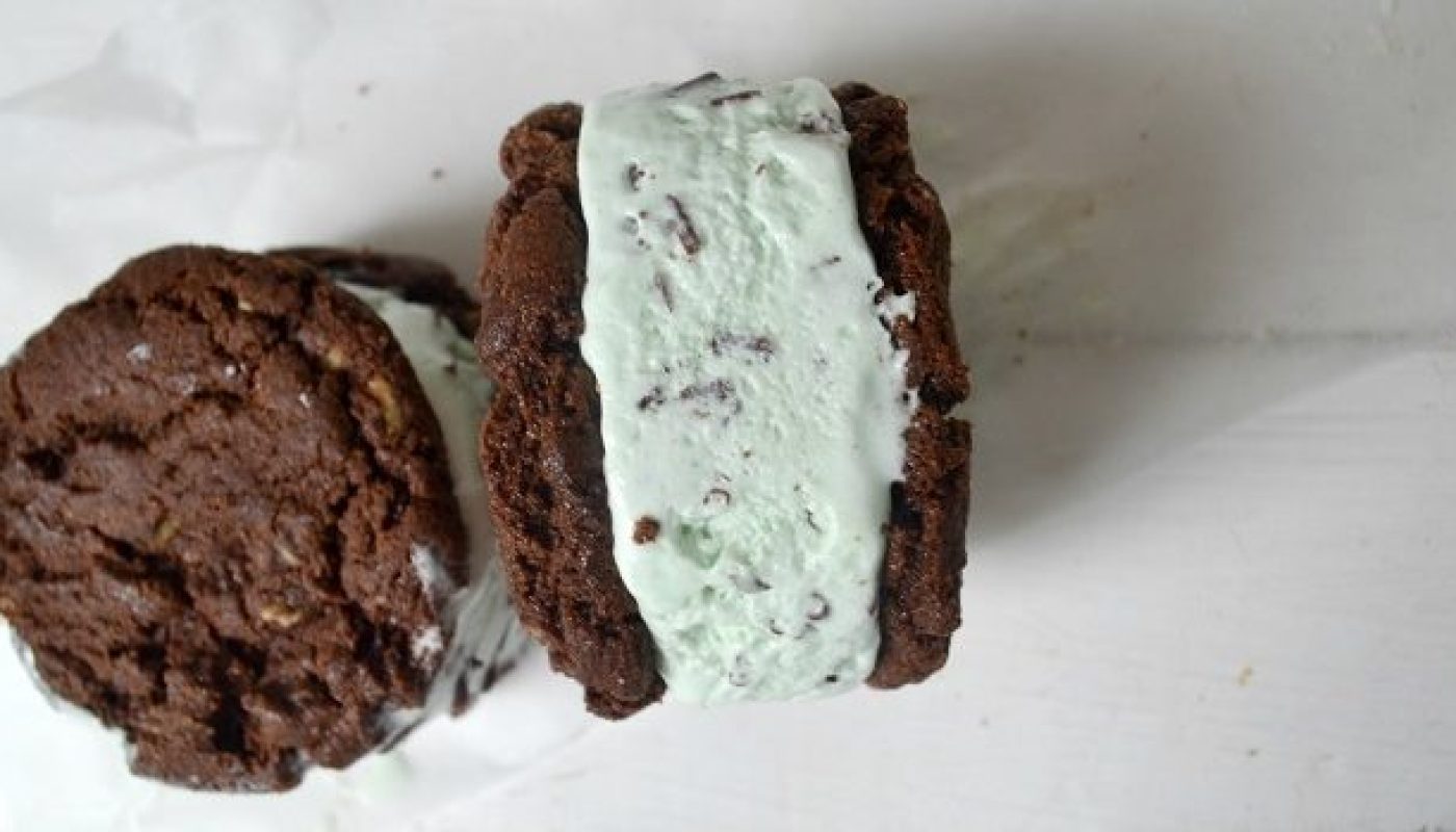 Double Chocolate Chunk Cookie Ice Cream Sandwich Recipe by Hazel Sheehan