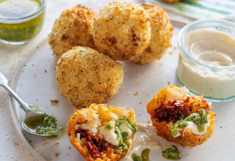Nduja Stuffed Arancini Balls bored of lunch nathan anthony