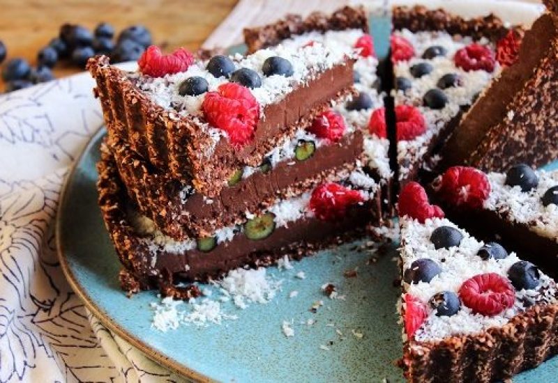 No Bake Chocolate Truffle Tart Recipe by Peachy Palate