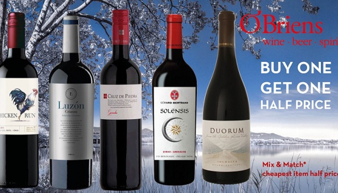 O'Briens Wine Winter Red Wine Sale is Here to Warm you up