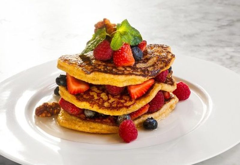Balfes Oat Pancakes with Mixed Berries