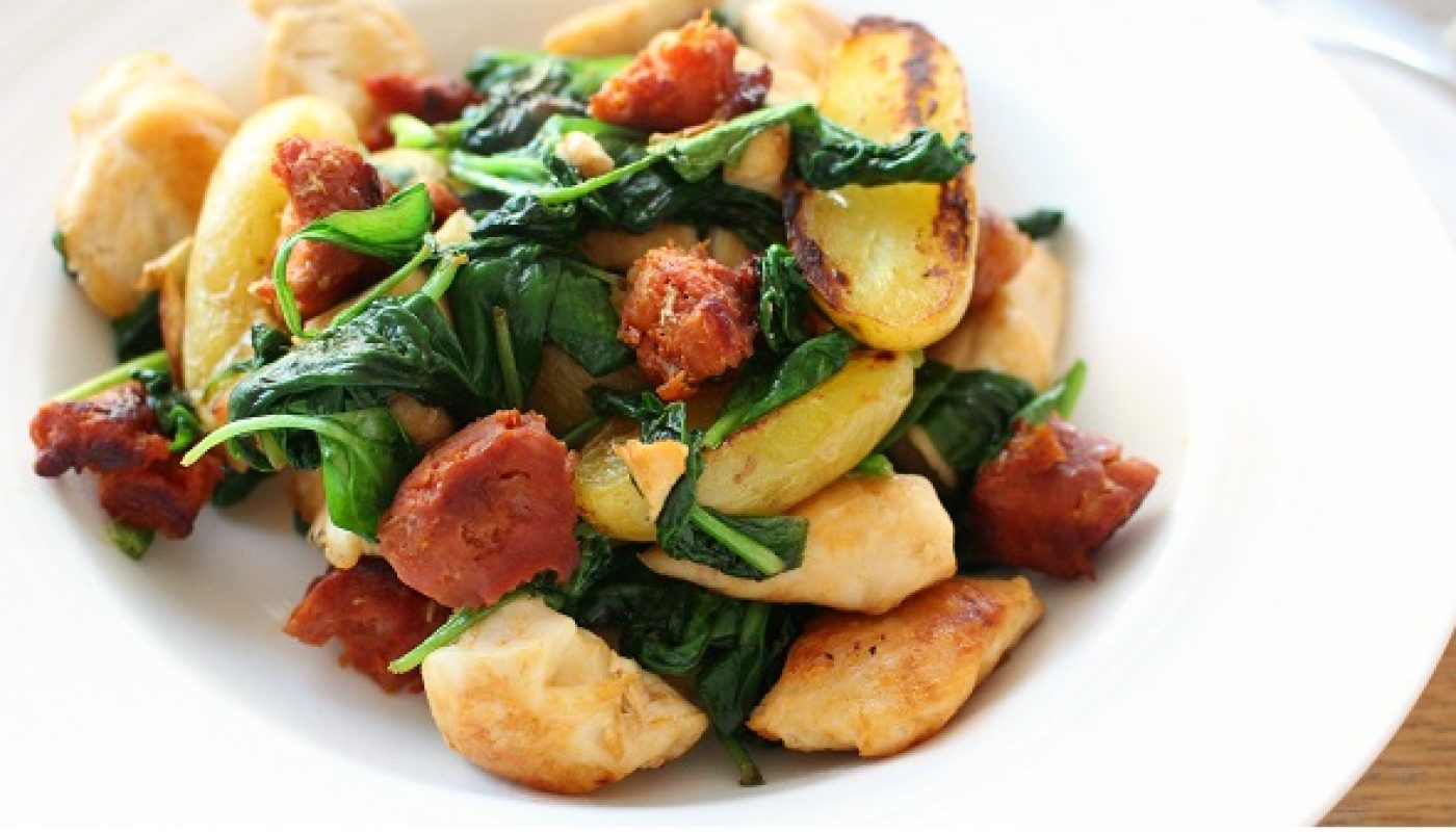 One pan chicken & chorizo recipe
