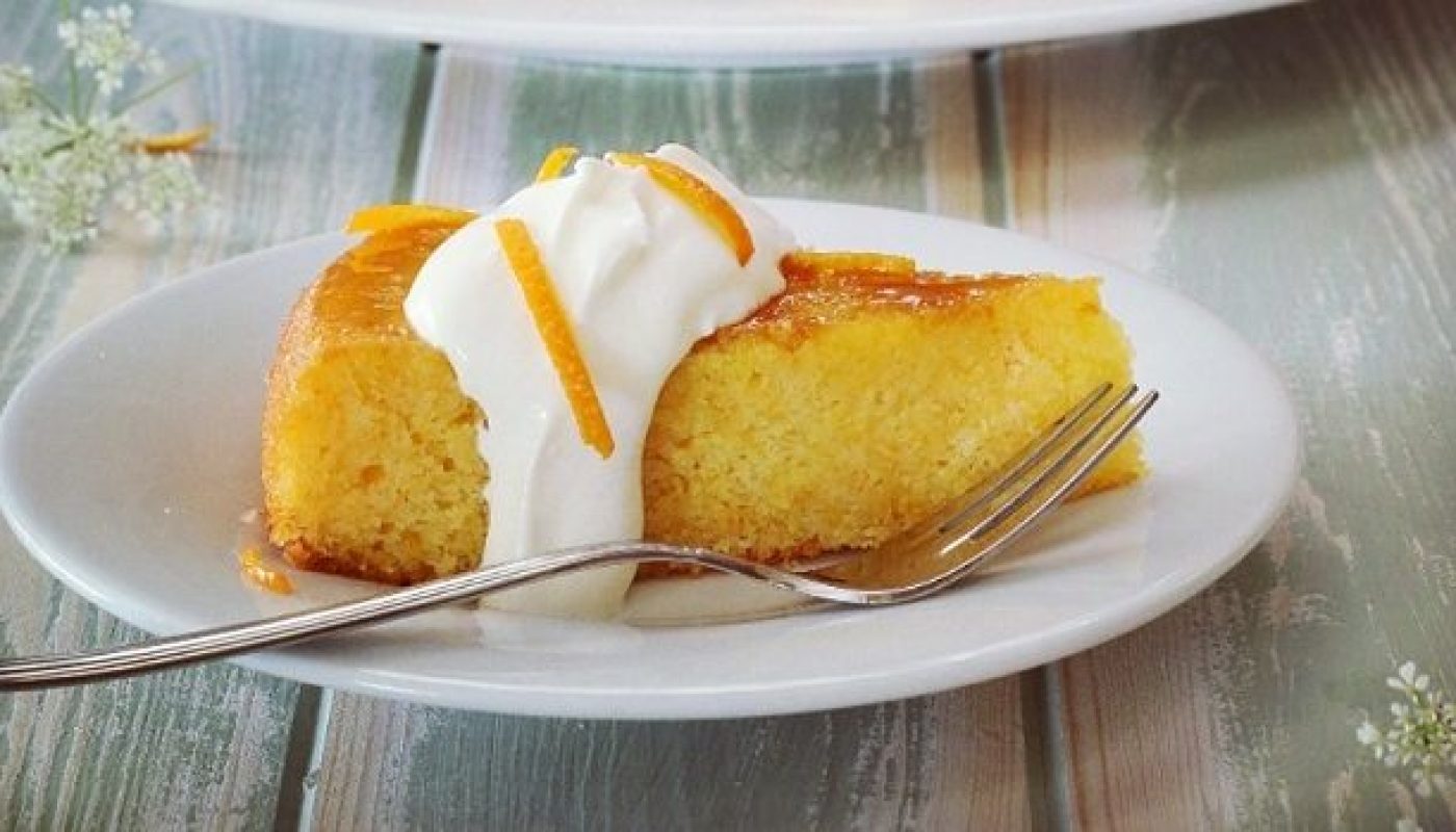 Orange elderflower polenta cake 2