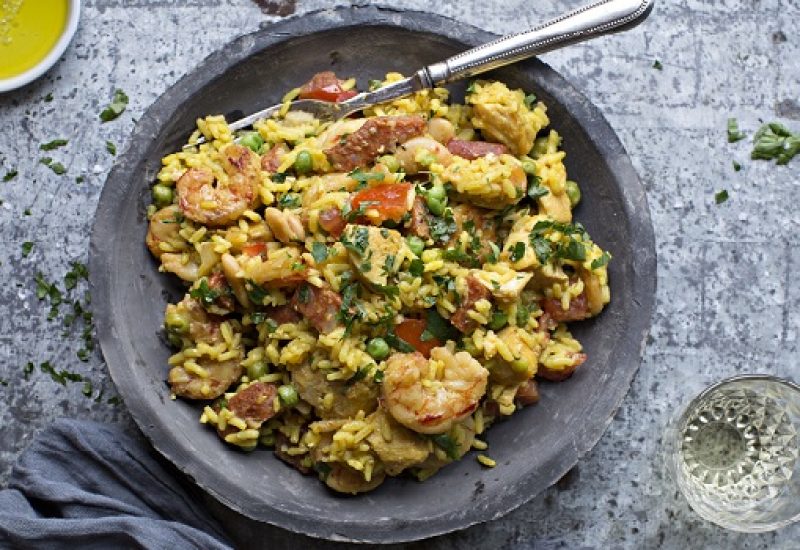Chicken, Chorizo and Prawn Paella Recipe by Chef Gearóid Lynch