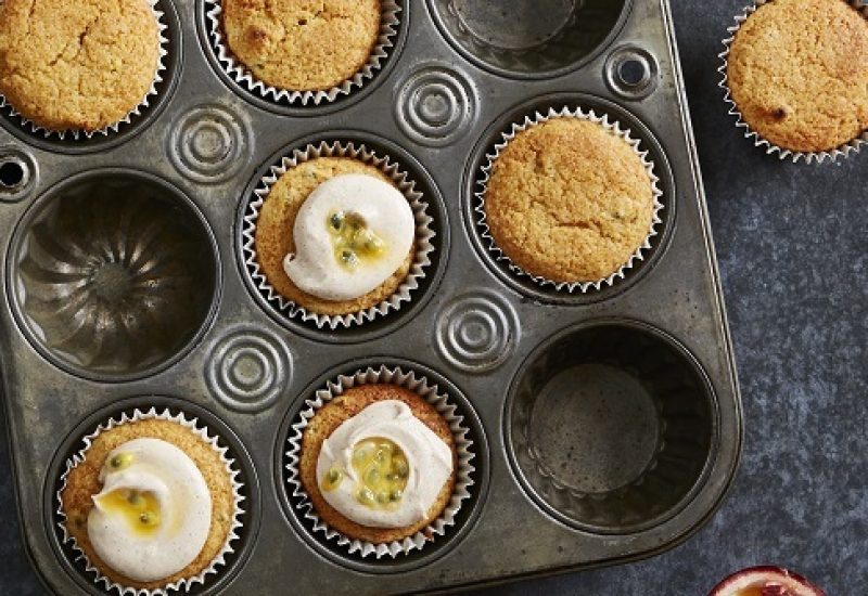 Passionfruit Cupcakes with Whipped Coconut Cream Icing Recipe from The Low FODMAP Kitchen Cookbook