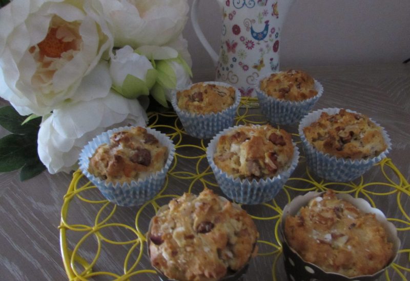 Pear, Walnut & Goats Cheese Muffins