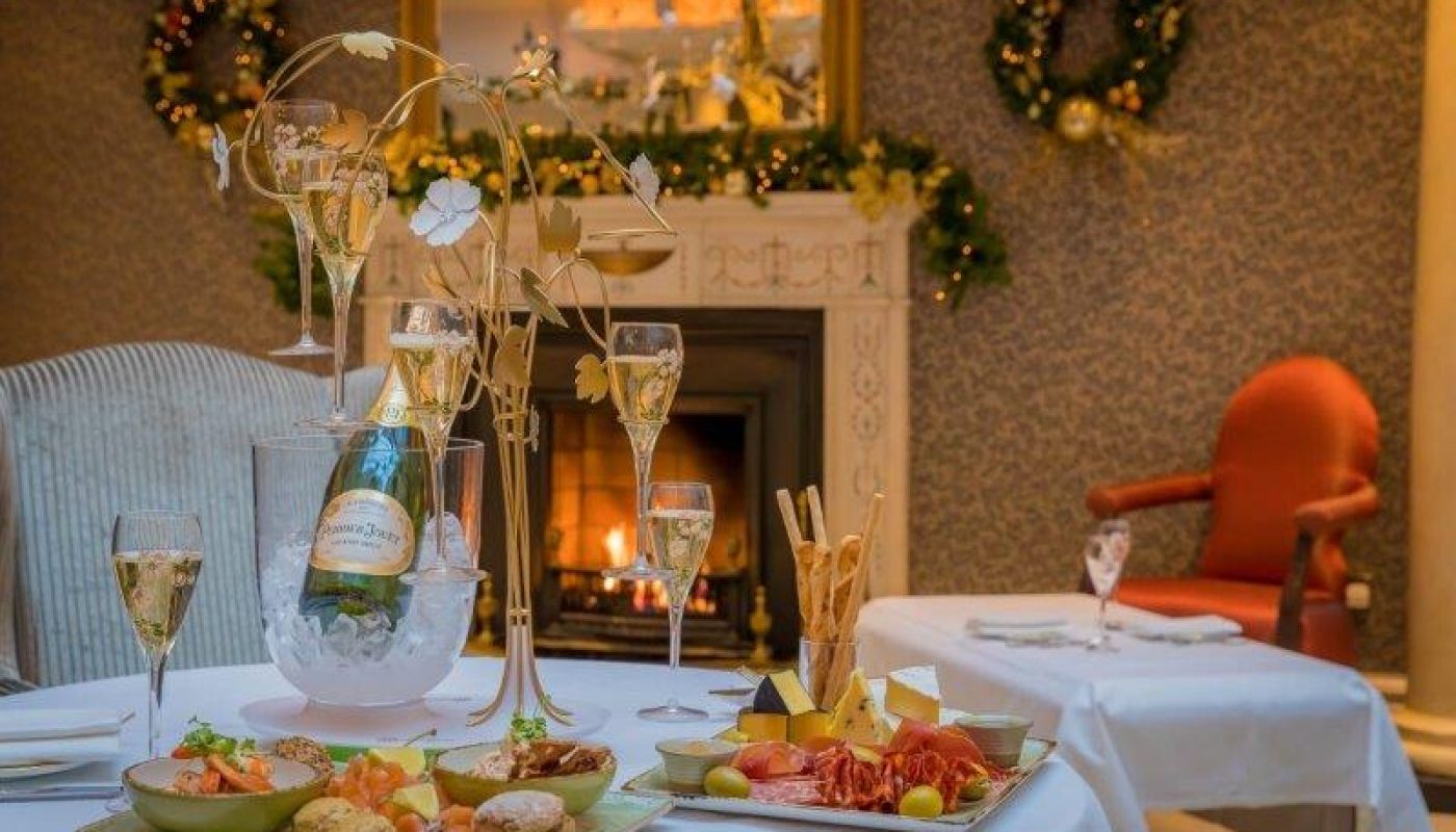 Perrier Jouet AF By Fire place & Canapes