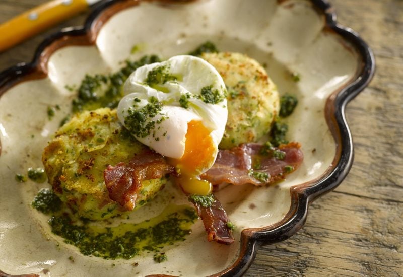 Potato Cake Recipe with Bacon, Eggs and Mojo Sauce by Bord Bia