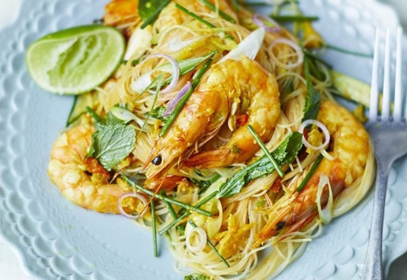Prawn Noodle Salad Recipe - Cook Thai