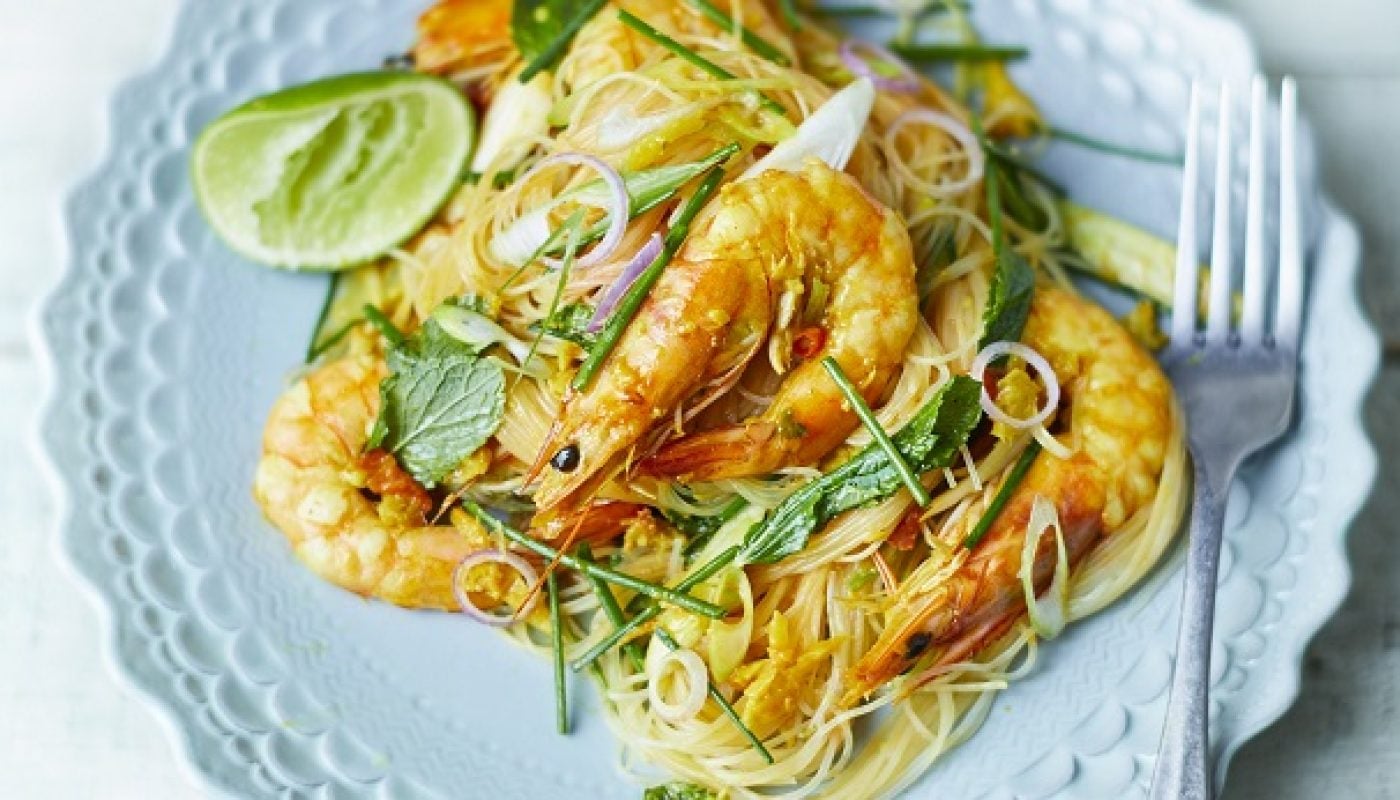Prawn Noodle Salad Recipe - Cook Thai