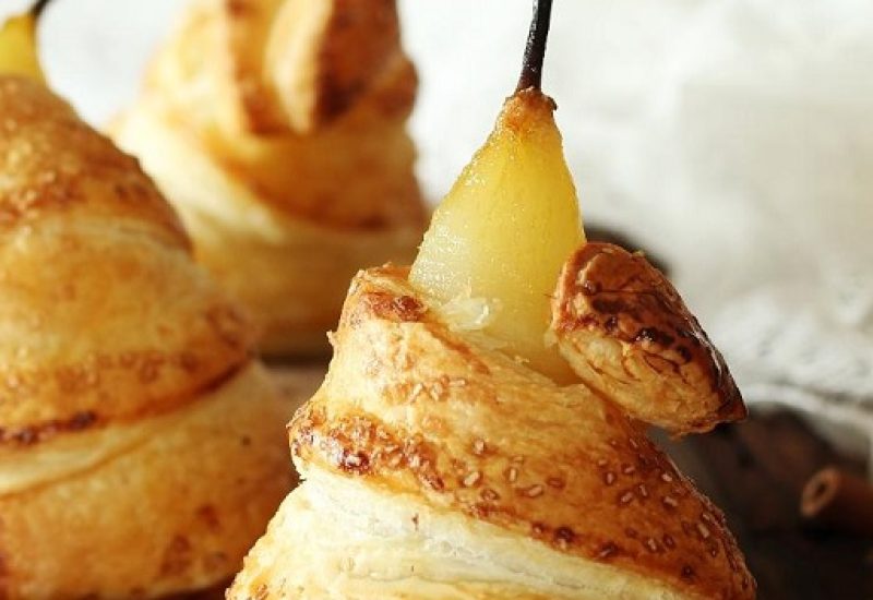 Puff pastry poached pear recipe