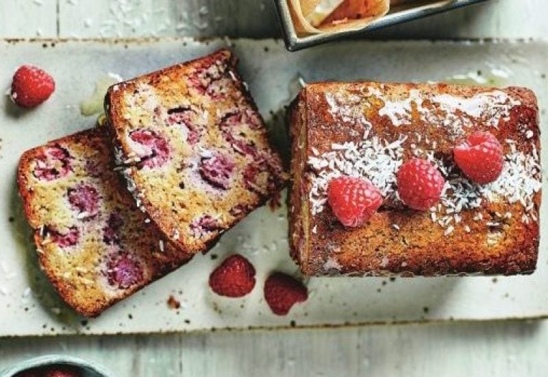 Raspberry & Coconut Breakfast Loaf Recipe from Clean Eating Alice