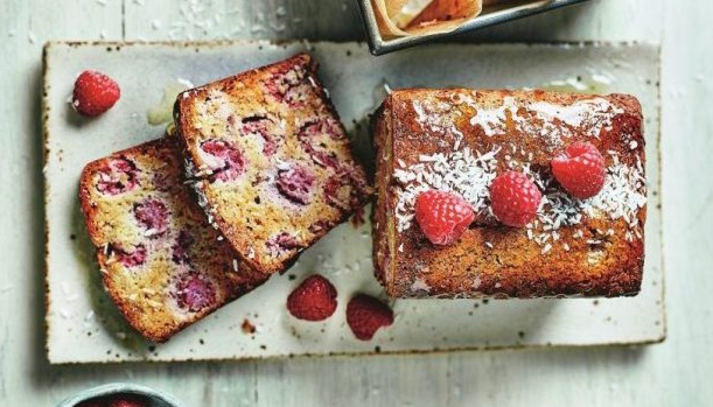 Raspberry & Coconut Breakfast Loaf Recipe from Clean Eating Alice
