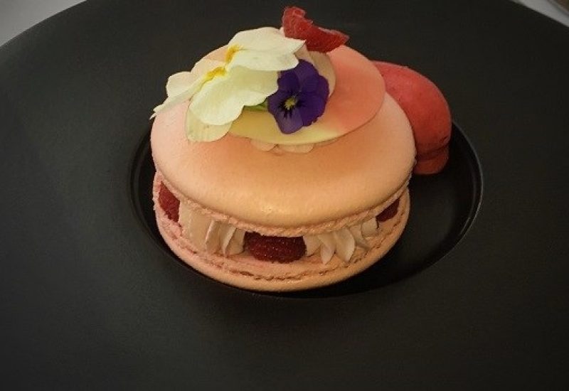 Raspberry Cheesecake Macaron By Chef Orna Larkin at Intercontinental Dublin