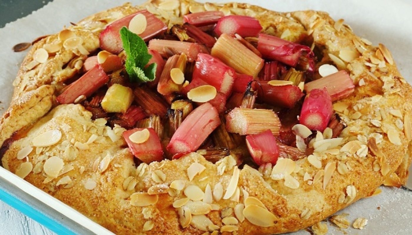 Rhubarb galette recipe with ginger frangipan