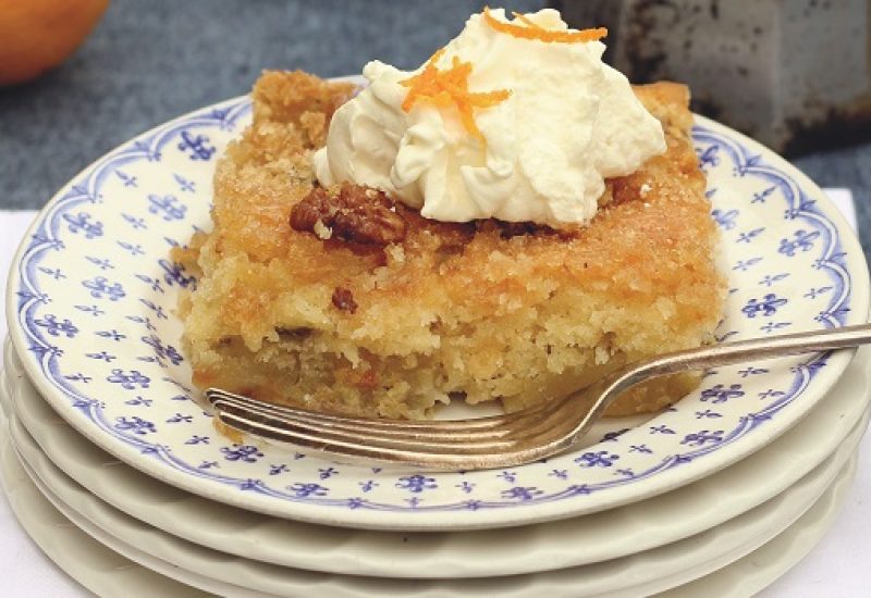 Rhubarb & orange coffee cake