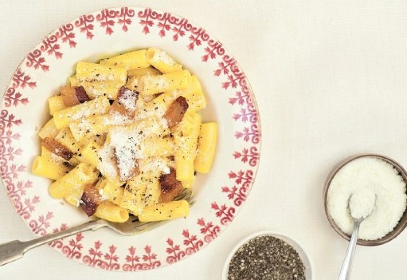 Rigatoni alla Carbonara Tasting Rome Cookbook