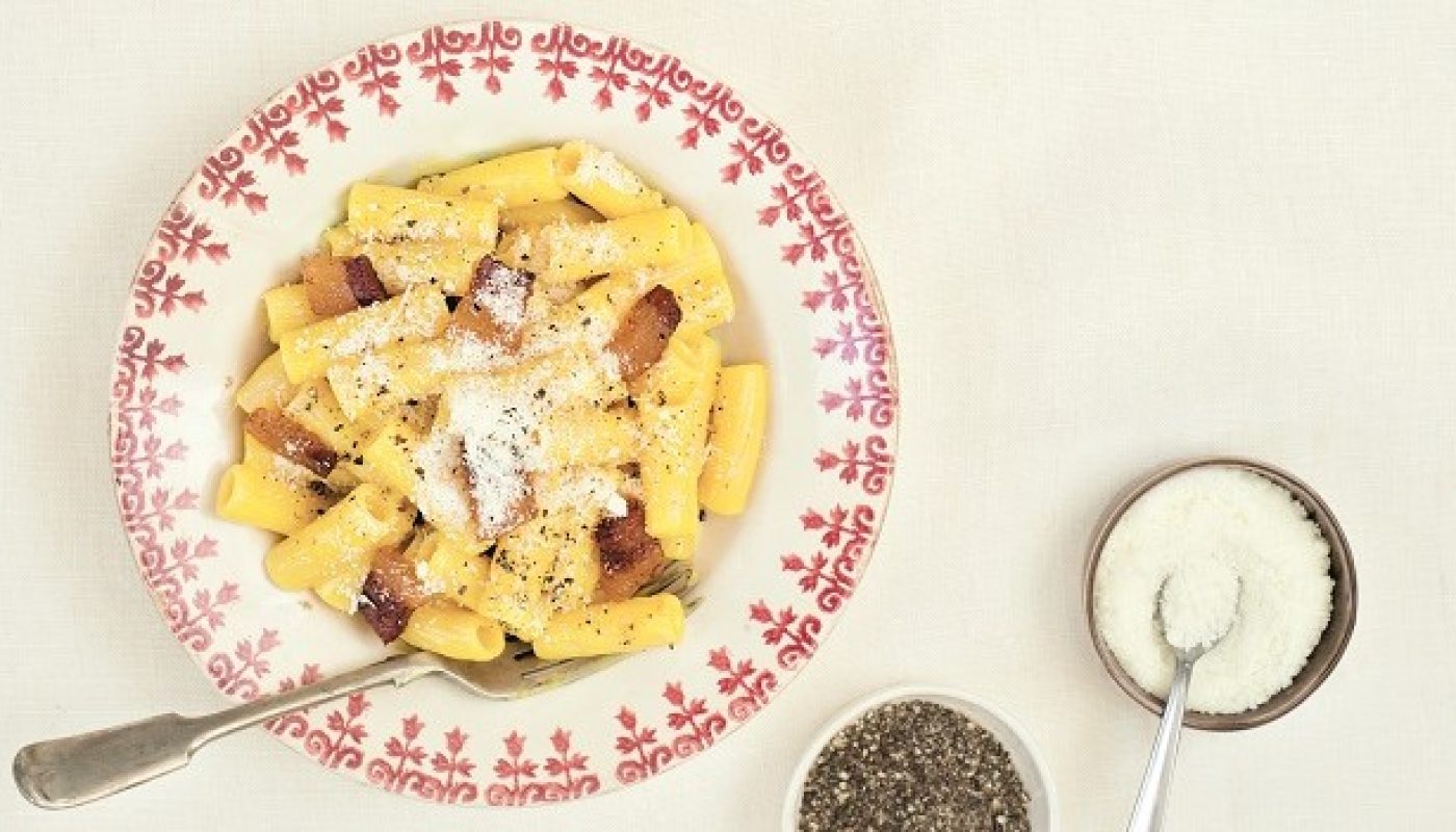 Rigatoni alla Carbonara Tasting Rome Cookbook