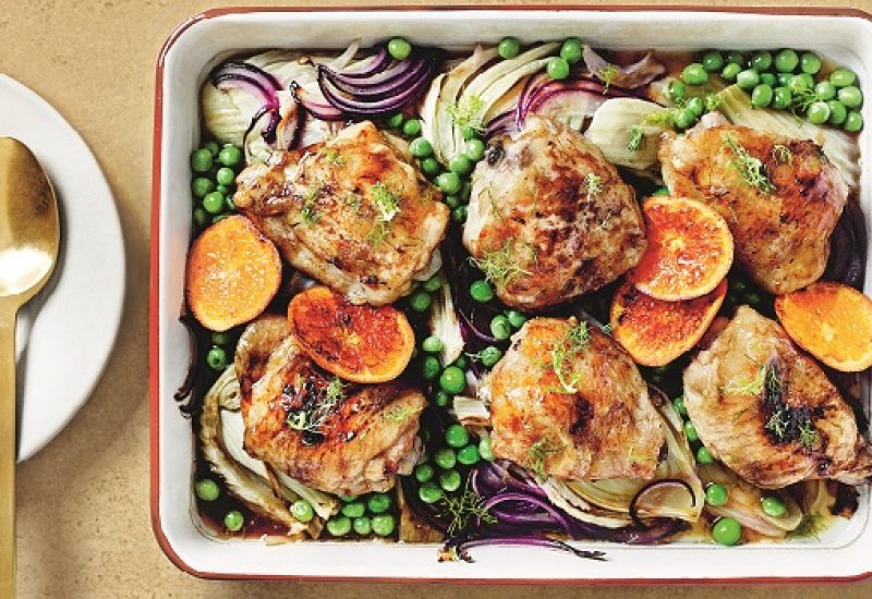 Clementine Roast Chicken Tray Bake Recipe by M&S