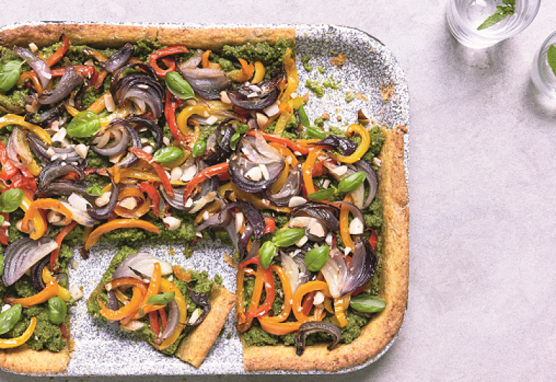 Roasted Pepper and Onion Tart Recipe from Eat Smart