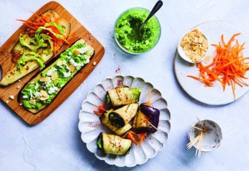 Roast Aubergine Rolls Recipe