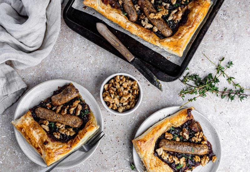 Rudd's Meat Free Sausage Filo Tart_