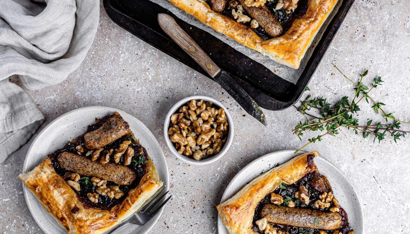 Rudd's Meat Free Sausage Filo Tart_