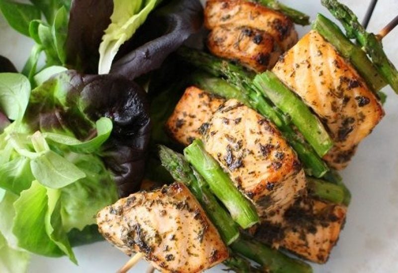 Salmon Skewers Recipe by The Wonky Spatula