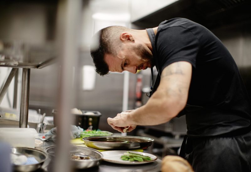 Sam Moore at work in Glas