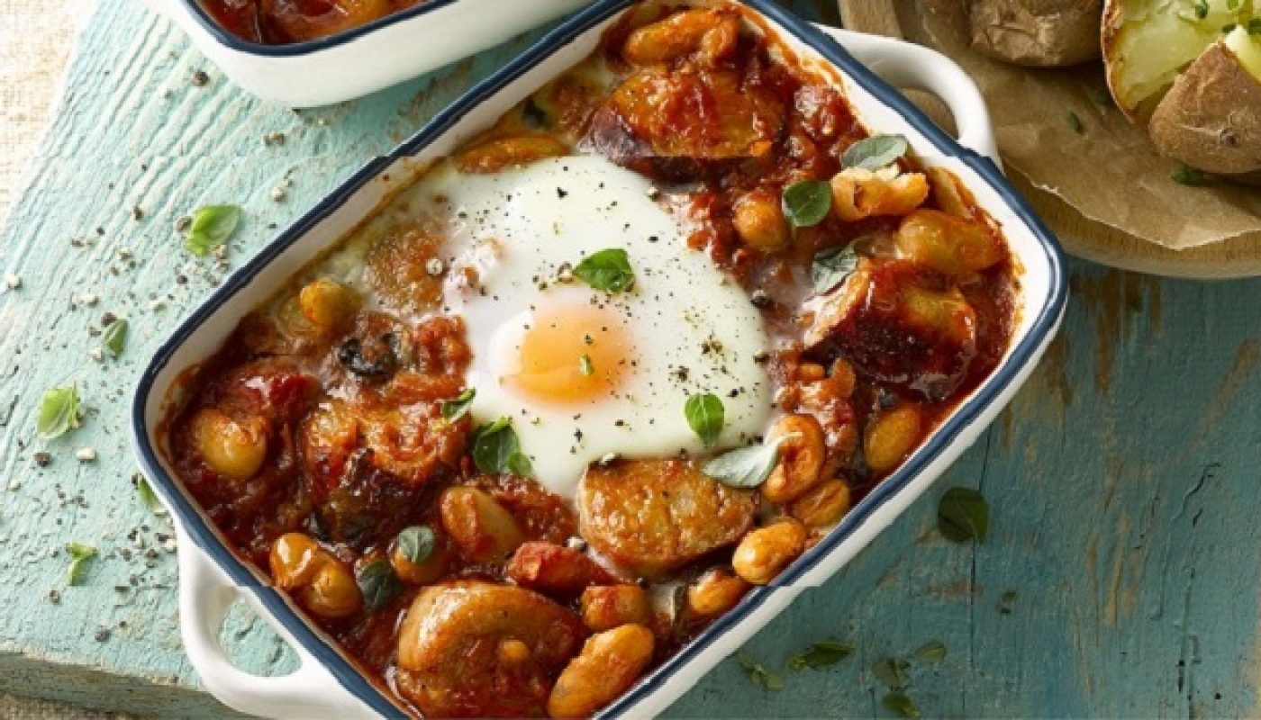 Baked Beans, Sausage and Eggs Recipe from Bord Bia