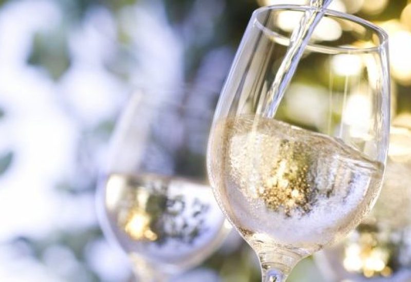 Wine being poured into glass